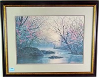 RIVER SCAPE BY ROBERT TINO - SIGNED AND NUMBERED