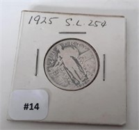 1925 Standing Liberty 25 Cent Coin