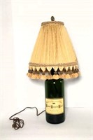 Repurposed Green Wine Bottle Lamp with