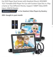 Car DVD Player Dual Screen with Headrest Mount