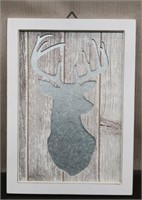 Metal/Wood Elk Wall Decor 11" x 15"