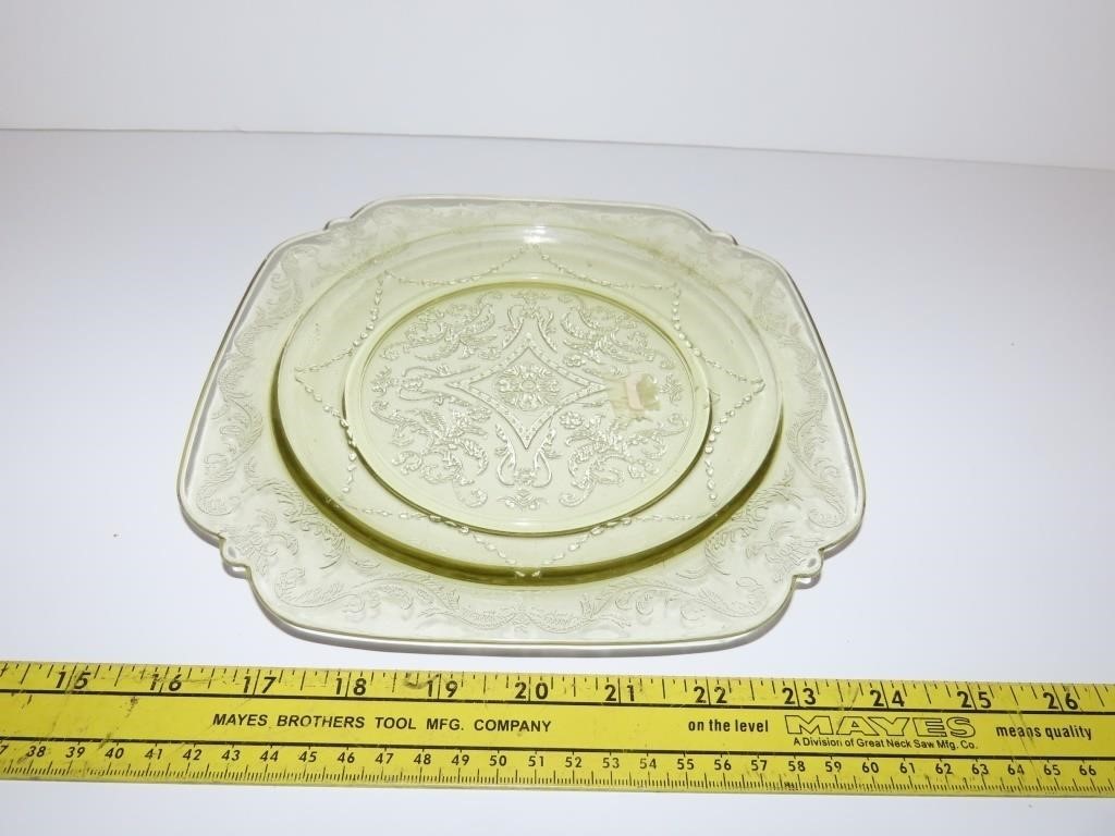9" Amber Glass Plate