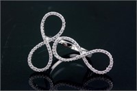 Sterling Silver Cubic Zirconia Infinity RingRV$180