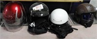 Lot #3810 - (4) Motorcycle Helmets: Extra