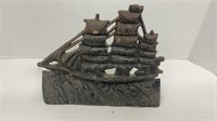 Vintage cast iron sea ship