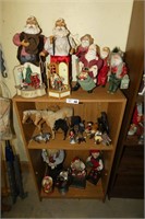 Assorted Christmas / Santa Figures with Shelf