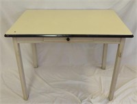 Porcelain Top Table W/Drawer 40"x25"