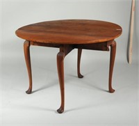 CT Queen Anne Maple Round Drop Leaf Table