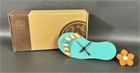 Handmade By Oxidos FlipFlop Wall Clock NEW