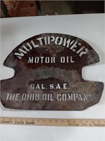 The Ohio Oil Company Stencil.  Metal 17.5x20