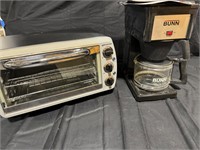 Toaster oven and Bunn coffee maker