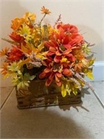 Fake flower basket