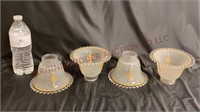 Frosted Light Globes ~ Set of 4 ~ 2" Fitter