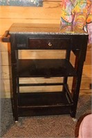 Marble Top Rolling Kitchen Cart