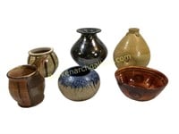 Six Pieces Studio Pottery