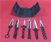 6 PC Throwing Knife Set in Roll-Up Organizer