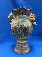 Satsuma Hand Painted Large Oriental Vase