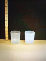 20 frosted glass votive holders