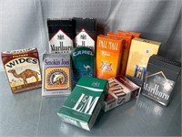11 vintage cigarette hard pack flip lid