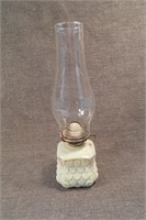 Antique Crocodile Tears Uranium Custard Oil Lamp