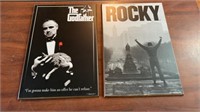 2pc Wooden Godfather and Rocky Posters 13x19