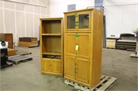 BOOK CASES AND ENTERTAINMENT CENTER, APPROX