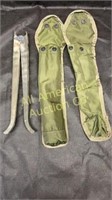 Two military surplus Bi-Pod pouches & 1 Bi-Pod