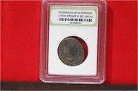 A Slabbed Large Bronze Roman Coin