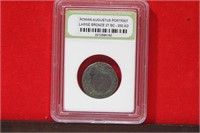 A Slabbed Large Bronze Roman Coin