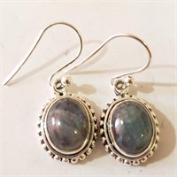 $120 Silver Labradorite Earrings