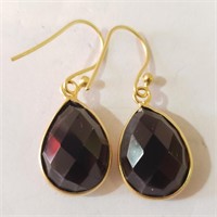 $120 Silver Smokey Quartz Earrings