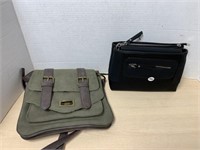 2 Purses - Green And Black