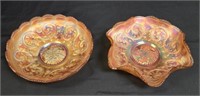 (2) Fenton Marigold Feathered Serpent Bowls
