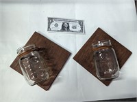 2 hanging mason jar organizer decor