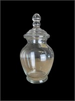 Vintage Clear Glass Apothecary Jar w/Lid