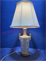1950s hand painted table lamp