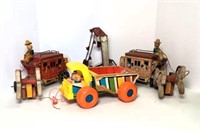 Vintage Fisher Price Stage Coach Pull Toys