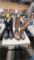 2 PAIRS OF MENS COWBOY BOOTS SIZE UNKNOWN