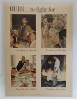 Vintage Norman Rockwell WWII War Ads