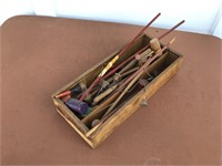 VINTAGE TOY CROQUET TOYS - AS FOUND IN THIS BOX