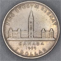 1939 Canada Silver Dollar in Case