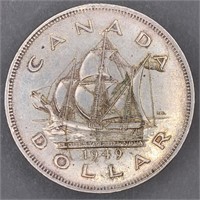 1949 Canada Silver Dollar Floreat Terra Nova