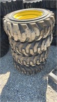 4-  New 10-16.5NHS Skid Steer Tires on Rim