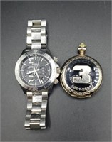 2 X Bid Mens Fossil Watch And Dale Earnhardt #3