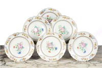 SIX CHINESE EXPORT HAND-PAINTED PORCELAIN PLATES