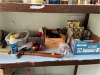 Collection of Hammers, Tools, Lightbulbs etc.