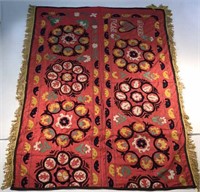 EMBROIDERED SILK SUZANI WALL HANGING