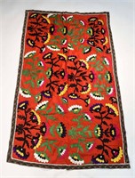 EMBROIDERED SILK SUZANI TAPESTRY