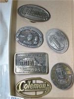 Lot of 6 Coleman Collectible Buckles