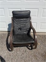 Bentwood w Leather Rock me Chair